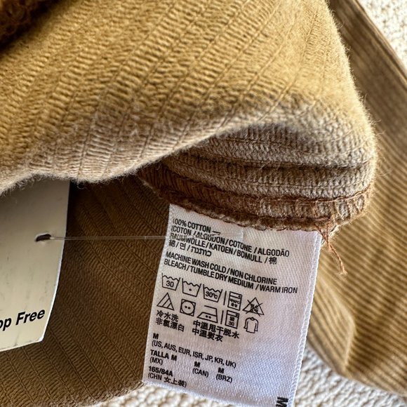 BWT American Apparel Black Corduroy Full Zip Bomber Jacket Women's Medium - Picture 5 of 6